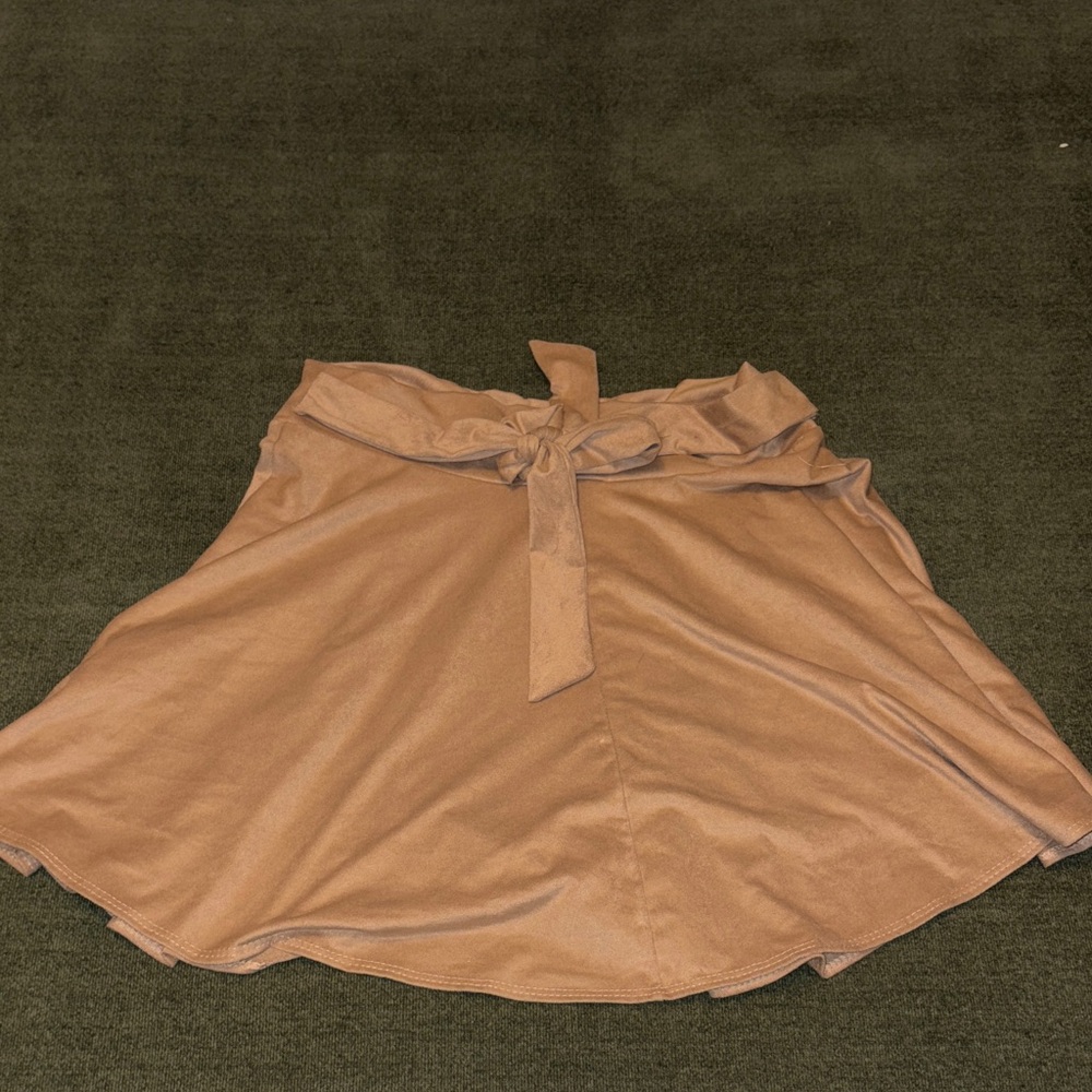 Elegant Tan suede Women's Skirt